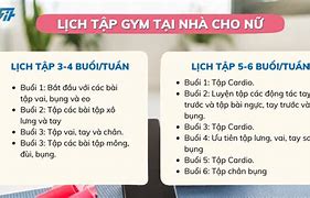 Lịch Tập Gym Cho Nữ Tại Nhà